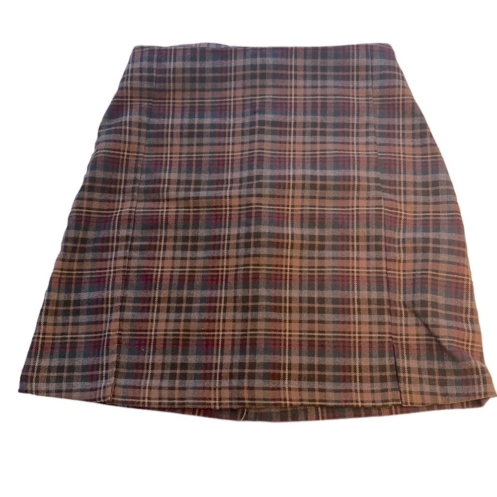 JOHN GALT CALIFORNIA PLAID SKIRT